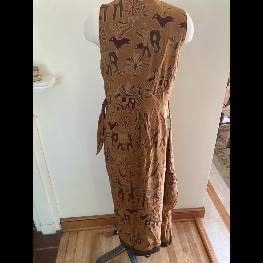 Spenser Jeremy Vtg 90’s Crossover Silk Wrap Dress. - image 6